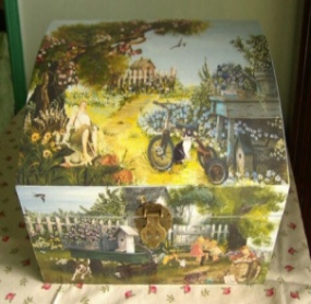 Decoupage casa - scatola