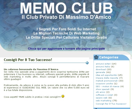 Memo Club: il club privato di Massimo